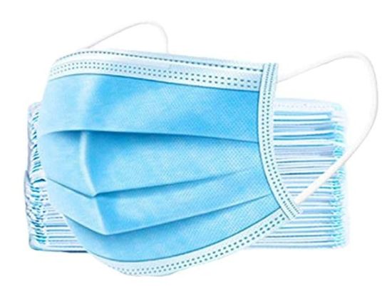 صورة كمامة طبية ازرق كبار Face Mask -- 50 Pc *** نجوم