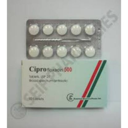 صورة سيبروفلاسين اقراص 500 مج 10 قرص - RX-00477
