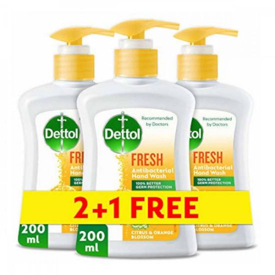 صورة ديتول غسول اليد فريش 200ml في 2 + 1 مجانا - 4447