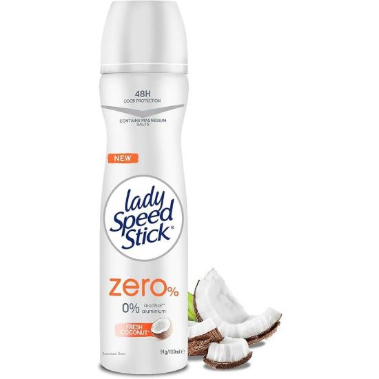 صورة Lady Speed Stick Zero%  Antiperspirant Stick Fresh Coconut