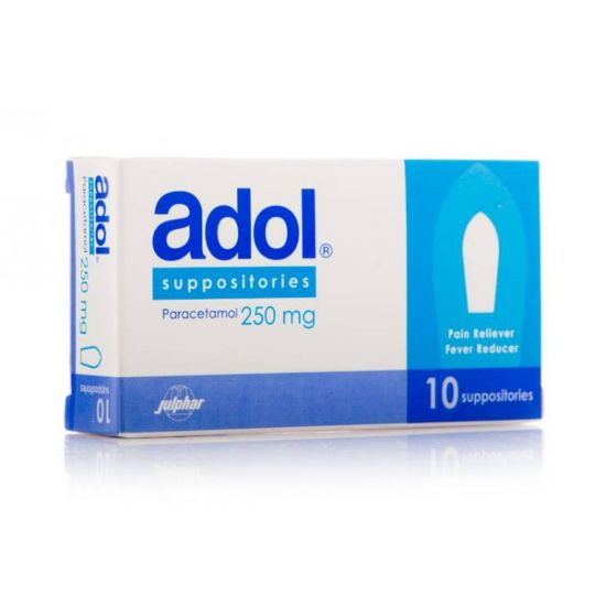 Picture of ADOL 250 MG 10 SUPP