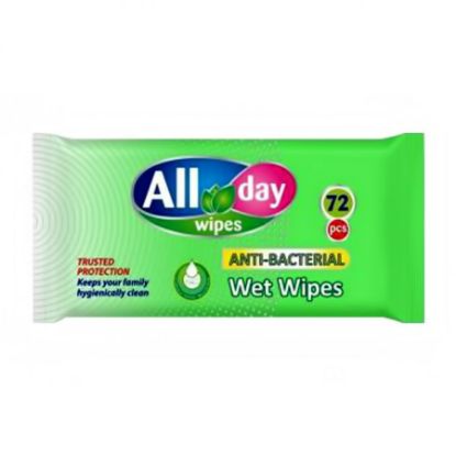 Picture of ALL DAY ANTI-BACTERIAL 72 WIPES