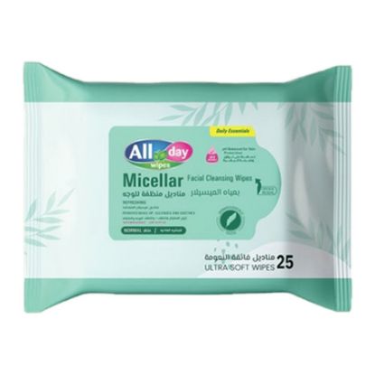 Picture of ALL DAY MICELLAR FACIAL WIPES 25 WIPES 1+1