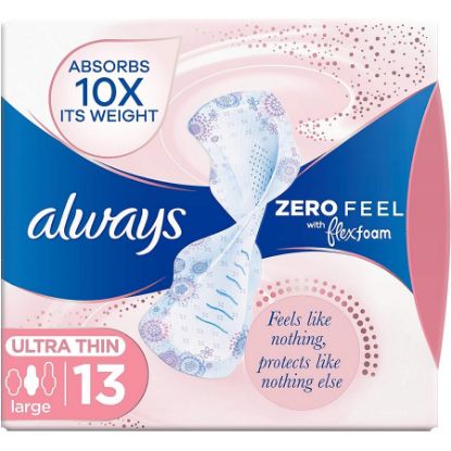 Picture of ALWAYS DAILY ZERO FEEL ULTRA THIN LARGE 12X13 523