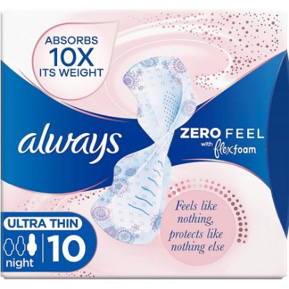 Picture of ALWAYS DAILY ZERO FEEL ULTRA THIN NIGHT 12X10 578