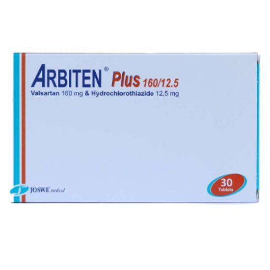 Picture of ARBITEN PLUS 160 MG/ 12.5 MG 30 TAB