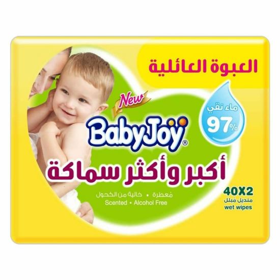 صورة بيبي جوي مناديل أكبر وأكثر سماكة 2*40 منديل