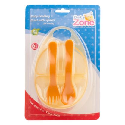 Picture of BABY ZONE BOWL SPOON FORK صحن+ملعقة+شوكة BLF 8441