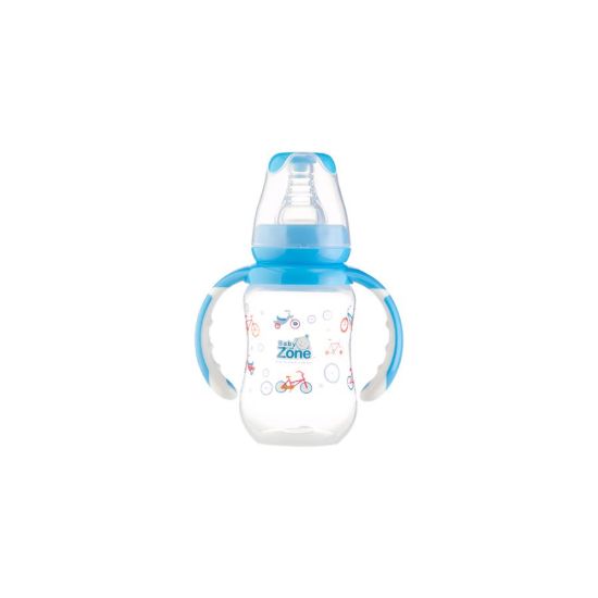 Picture of BABY ZONE PLASTIC BOTTLE 125 ML رضاعة بيدين متحركة وفلتر BLF