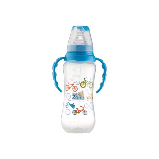 Picture of BABY ZONE PLASTIC BOTTLE 300 ML رضاعة يدين بعلبة BLF 8529