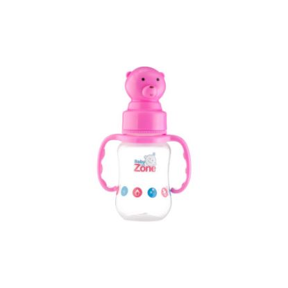 Picture of BABY ZONE PLASTIC BOTTLE 140-125 ML رضاعة بغطاء دب BLF 8516