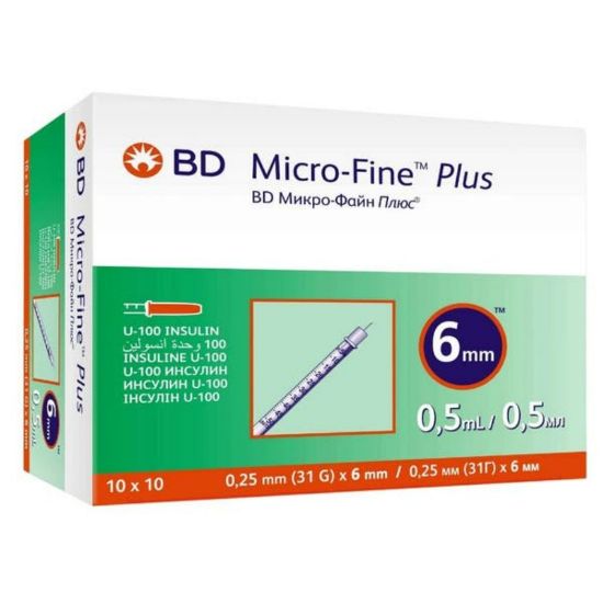 Picture of BD MICRO FINE PLUS 0.5 ML 31 G INSULIN SYRINGE