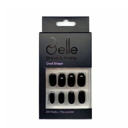 صورة أظافر صناعية بحافة بيضاوية - AC-00064