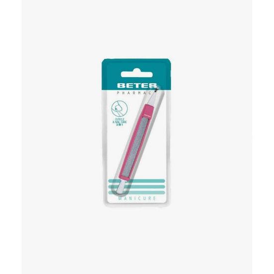 Picture of BETER 24018 CUTICLE CUTER WITH PUSHER AND NAIL FILE12.5 C