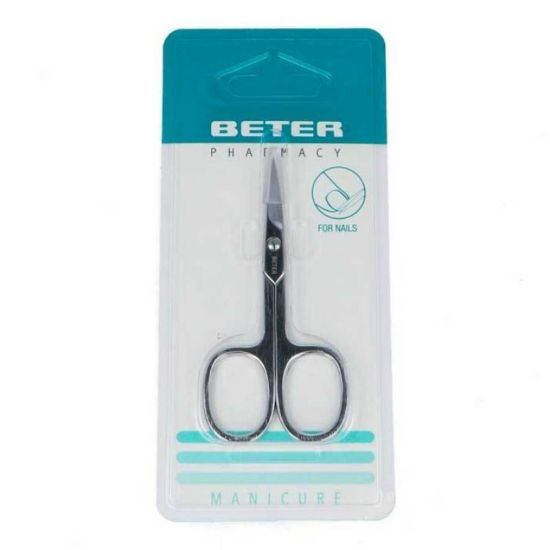 Picture of BETER 24064 CHROMED STRAIGHT POINT MANICURE NAIL SCISSORS.**