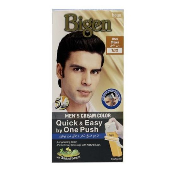 Picture of BIGEN MENS CREAM COLOR DARK BROWN C103 - 1173