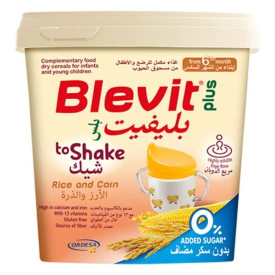 Picture of BLEVIT PLUS TO SHAKE RICE & CORN 2X250GM PROMO PACK