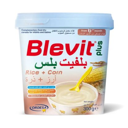 Picture of BLEVIT PLUS BABY CEREALS FOR GROWTH RICE+CORN 300 G
