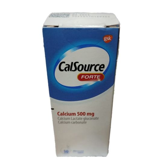 Picture of CALSOURCE FORTE CALLCIUM 500 MG 10 TAB