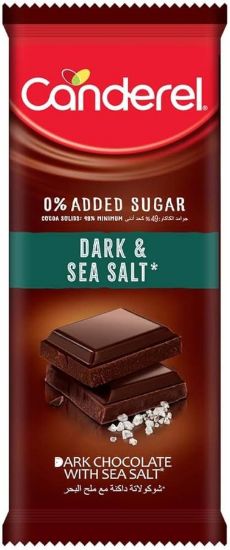 Picture of CANDEREL CHOCOLATE DARK W SEA SALT 100 GM