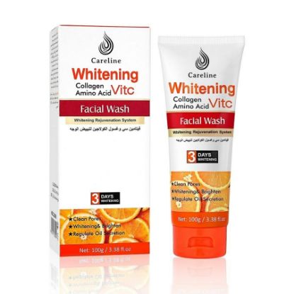 Picture of CARE LINE VITAMIN C AND COLLAGEN WHITENING FACIAL WASH 100 G