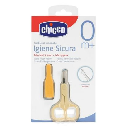 Picture of CHICCO BABY NAIL SCISSORS W YELLOW COVER 0 M 65260-3772 اصفر