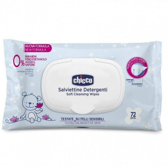 Picture of CHICCO CLEANSING WIPES 72 PCS 0182