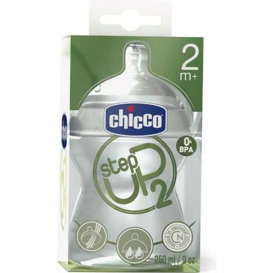 Picture of CHICCO NATURAL FEELIN PLASTIC BOTTLE 2 M+ 250ML 60071-13641