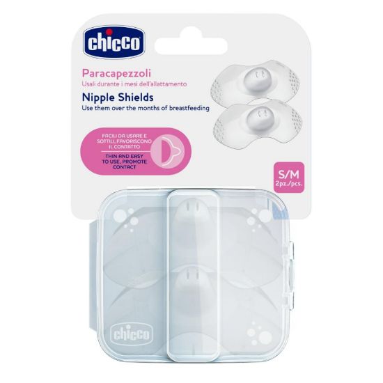 Picture of CHICCO NIPPLE SHIELDS SILICONE M-L 2 PC 70473