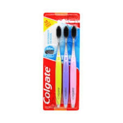 Picture of COLGATE HIGH DENSITY CHARCOAL SOFT TOOTHBRUSH - 3PK