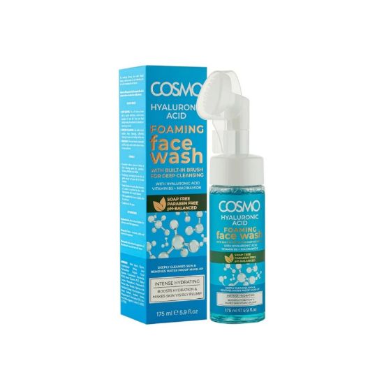 Picture of COSMO HYALURONIC ACID FOAMING FACIAL WASH WITH BRUSH 175ML