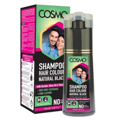 Picture of COSMO NATURAL BLACK HAIR COLOR SHAMPOO 180 ML