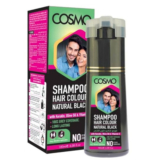 Picture of COSMO NATURAL BLACK HAIR COLOR SHAMPOO 180 ML