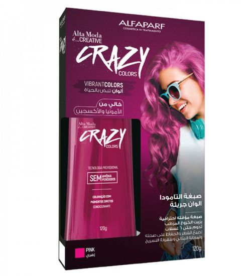 Picture of CRAZY COLORS TEMPORARY DYE PINK 120GM