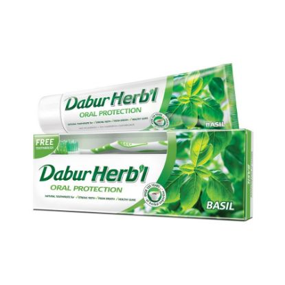 Picture of DABUR HERBAL BASIL T.P 150 ML + T.B FREE