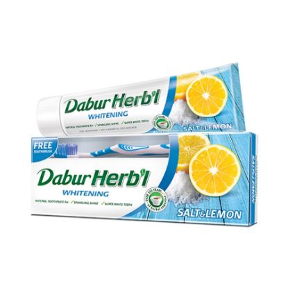 Picture of DABUR HERBAL WHITENING SALT & LEMON T.P 150 ML + T.B FREE