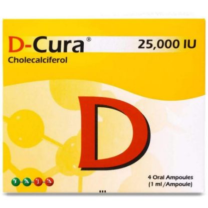Picture of D-CURA 25000 IU 4 ORAL AMPOULE