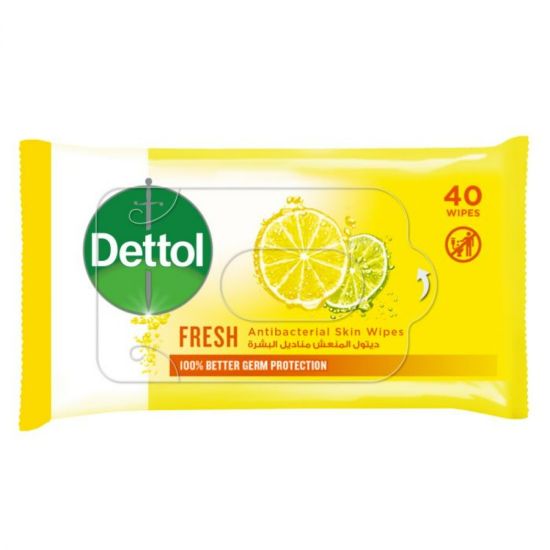 صورة ديتول مناديل منعشه للبشره 40 منديل