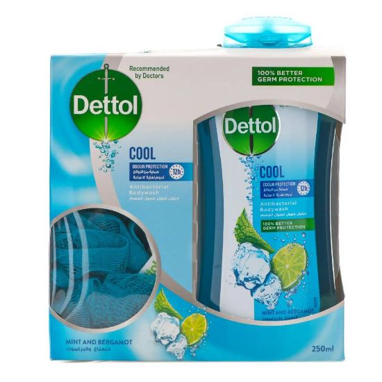 Picture of DETTOL BODY WASH COOL 250 ML+PUFF X 12 - 1571