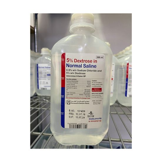 Picture of DEXTROSE IN NORMAL SALINE 5% & 0.9% SODIUM CHLORIDE 500 ML