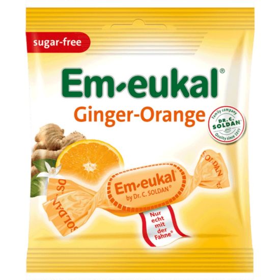Picture of EM-EUKAL GINGER&ORANGE 12 LOZENGES