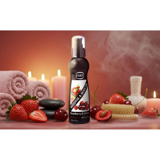 Picture of ENJOY MASSAGE & BODY OIL STRAWBERRY CHERRY 175 ML 4380