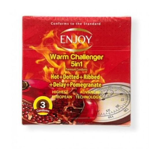 Picture of ENJOY WARM CHALENGER 5 IN 1 CONDOMS 3 PCS