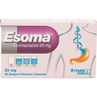 Picture of ESOMA 20 MG DELAYED RELEASE 28CAP