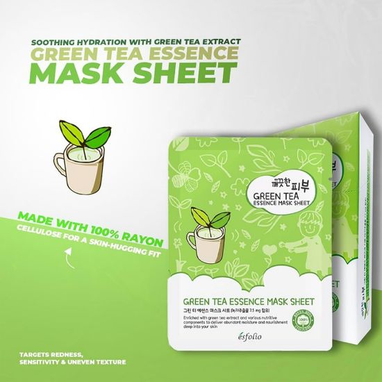 Picture of ESSENCE GREEN TEA MASK PURIFYING ANTI OXIDANT 20GM 787898