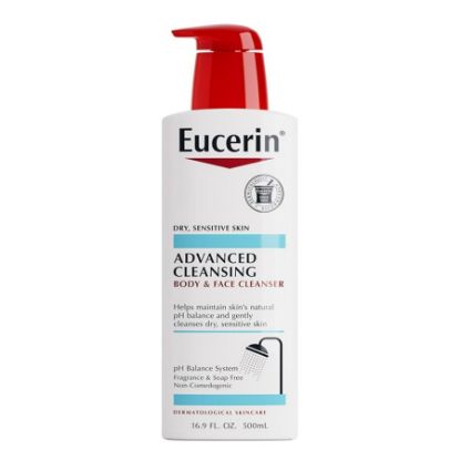 Picture of EUCERIN FACE AND BODY CLEANSER FRAGRANCE FREE 500 ML