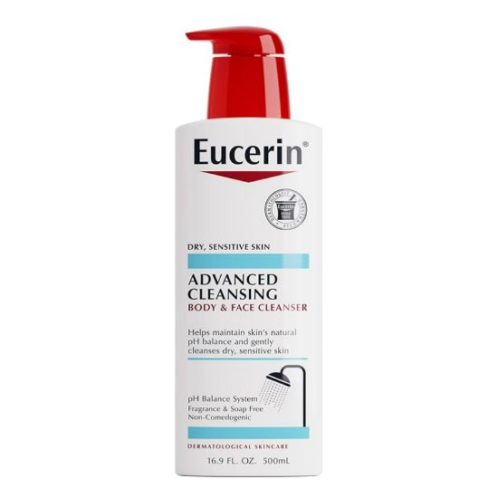 Picture of EUCERIN FACE AND BODY CLEANSER FRAGRANCE FREE 500 ML