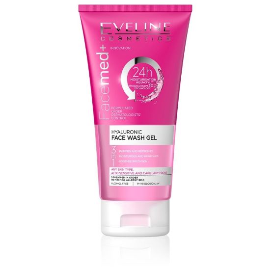 صورة ايفلين فيس ميد غسول بالهيالورونيك لجميع أنواع البشرة 150مل