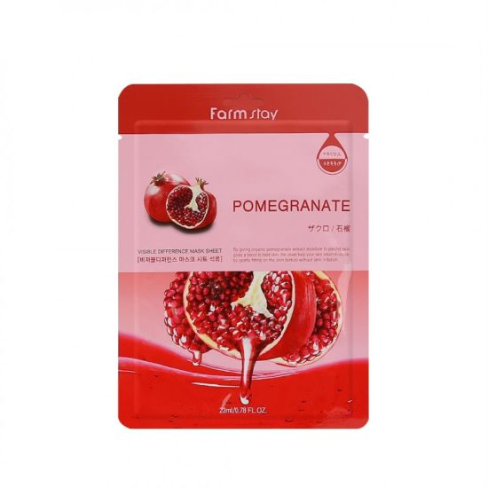 Picture of FARMSTAY VISIBLE DIFFERENCE POMEGRANATE MASK SHEET 23ML