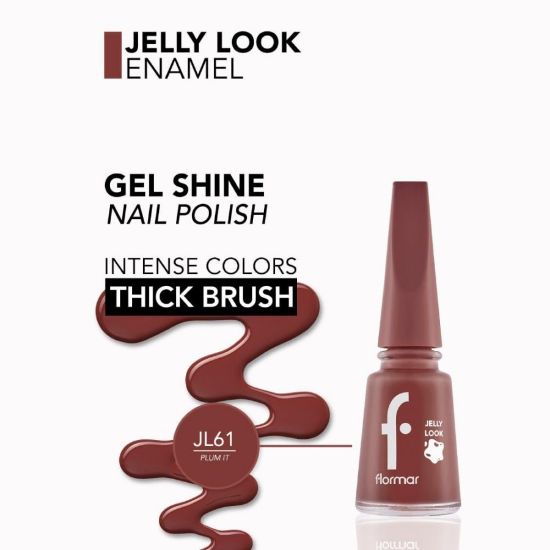Picture of FLORMAR JELLY LOOK NAIL ENAMEL JL61 PLUM IT UP